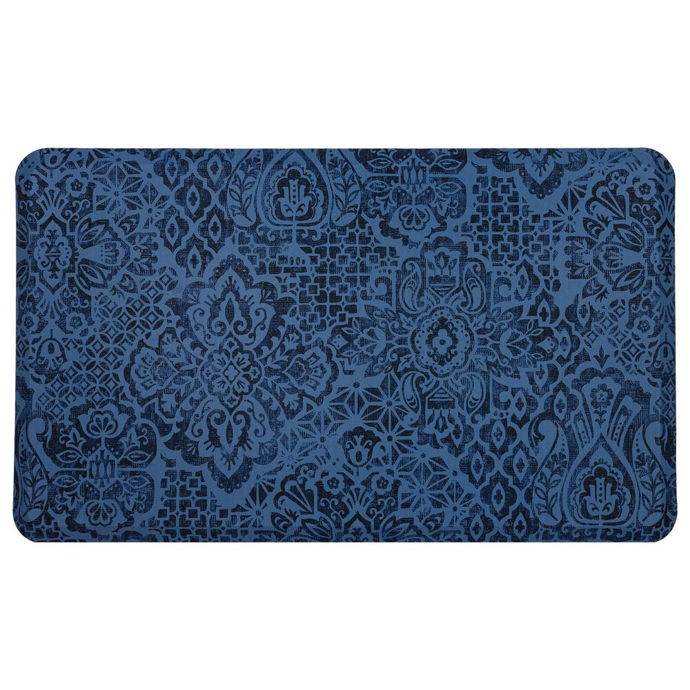 Mohawk Dri-Pro Deluxe Damask Nouveau 1"8" x 3"6" Blue Area Rug, , large