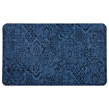 Mohawk Dri-Pro Deluxe Damask Nouveau 1"8" x 3"6" Blue Area Rug, , large
