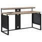 OSP Home Ace 2-Piece Desk with Hutch and Bookcase in River Oak and Black, , large