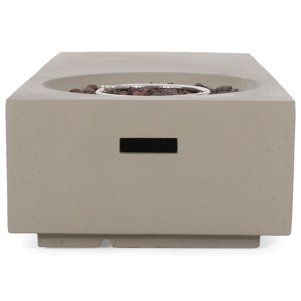 Hearth and Haven Rectangle MgO Concrete Fire Pit in Light Grey, , large