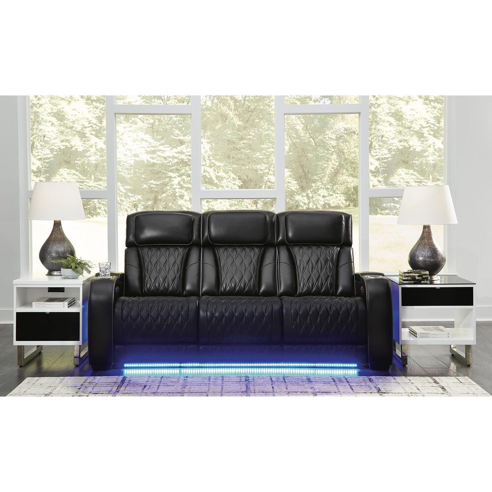 Ashley Boyington Power Reclining Sofa in Black, , large
