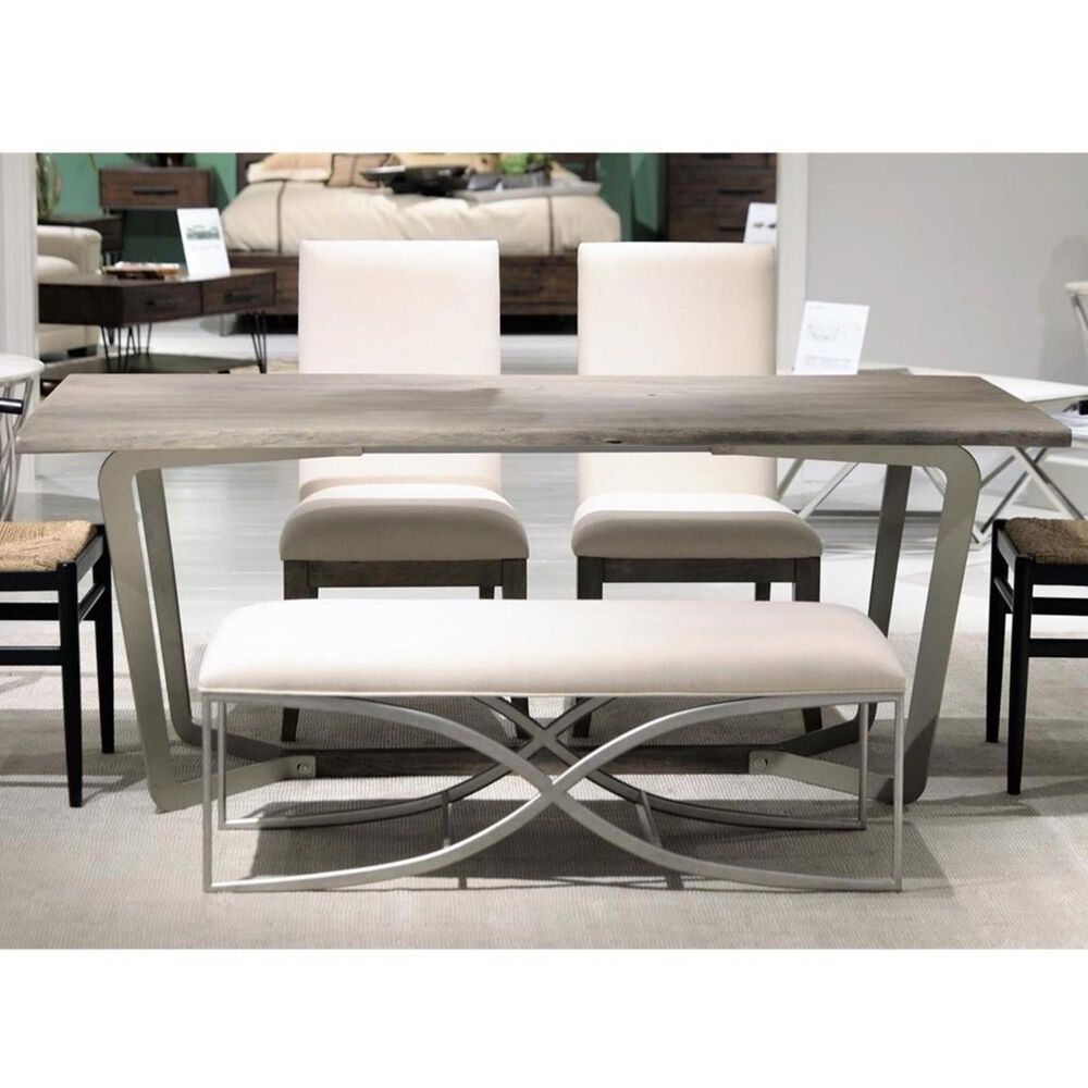 Shannon Hills Waverley Live Edge Dining Table in Sandblasted Gray Table Only Nebraska