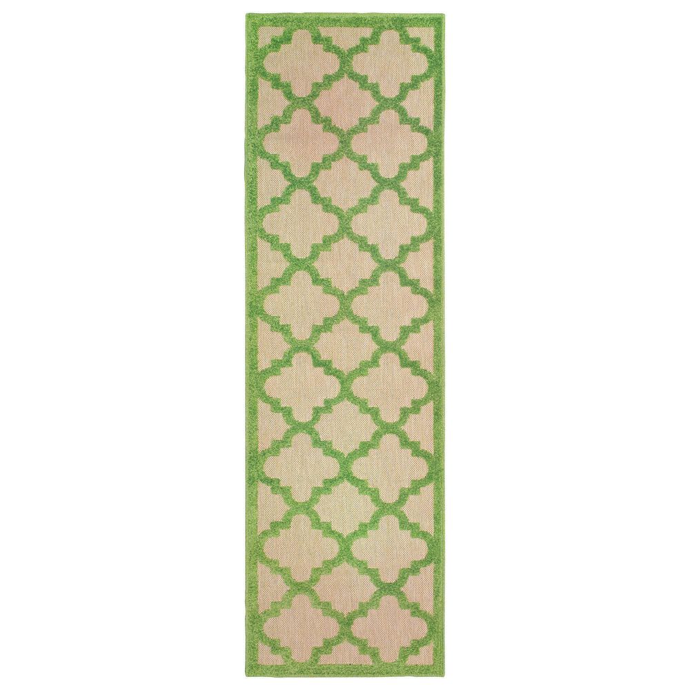 Oriental Weavers Cayman 660F 2&#39;3&quot; x 7&#39;6&quot; Sand/Green Runner, , large