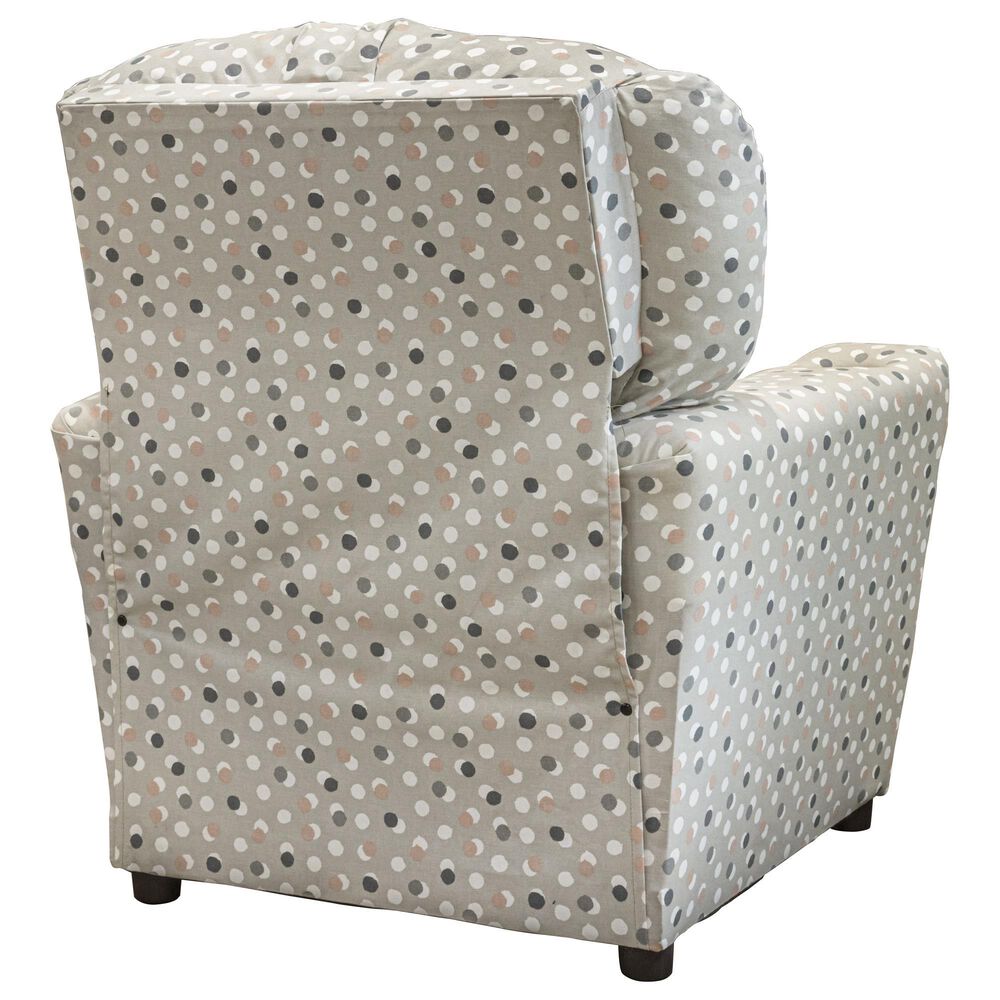 Brazil Tween Kids Recliner in Free Dots French Grey with Cupholder, , large