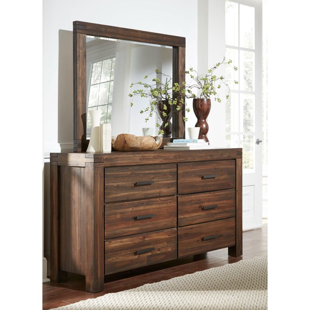 Urban Home Meadow 6-Drawer Dresser in Distressed Brick Brown, , large