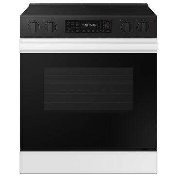 Samsung Bespoke Bespoke 6.3 Cu. Ft. Smart Slide-In Electric Smart Range with ADA Compliant in White Glass, , large