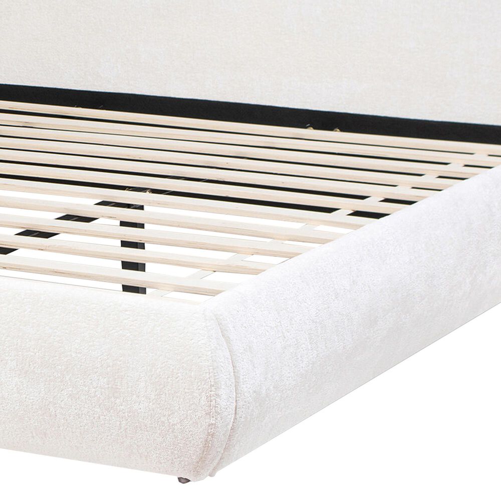 Jennifer Taylor Home Archie Puffy Grounded Queen Upholstered Platform Bed in Almond White, , large