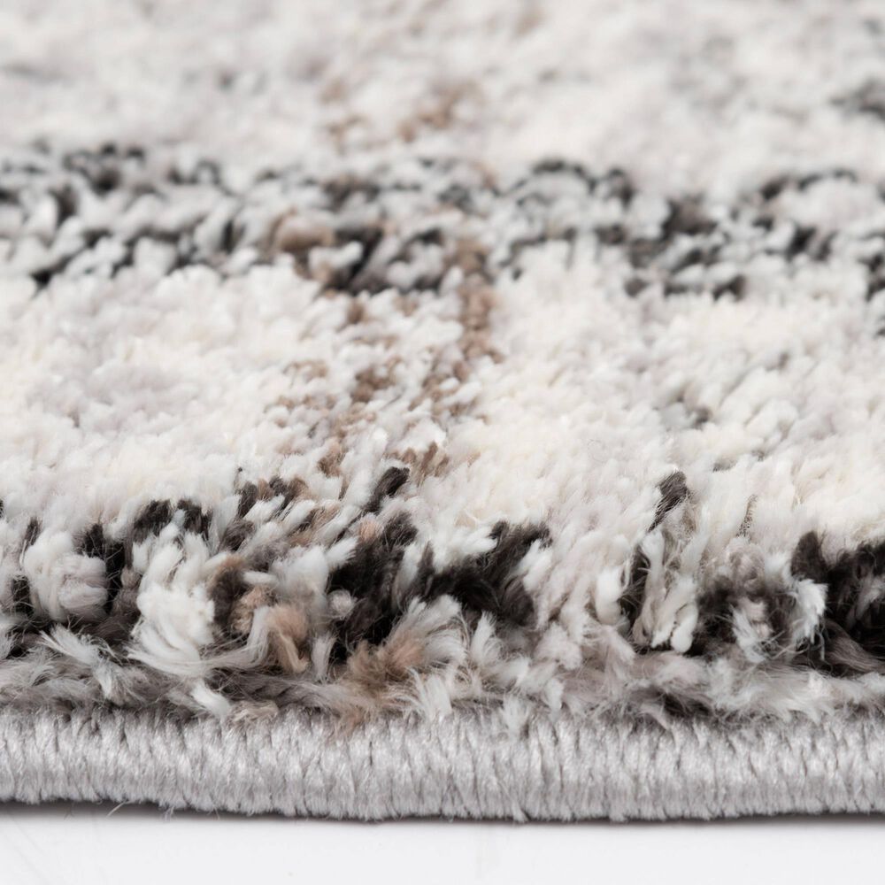 Central Oriental Structures Torrent Makari 5&#39; x 7&#39;6&quot; Soot and Java Area Rug, , large