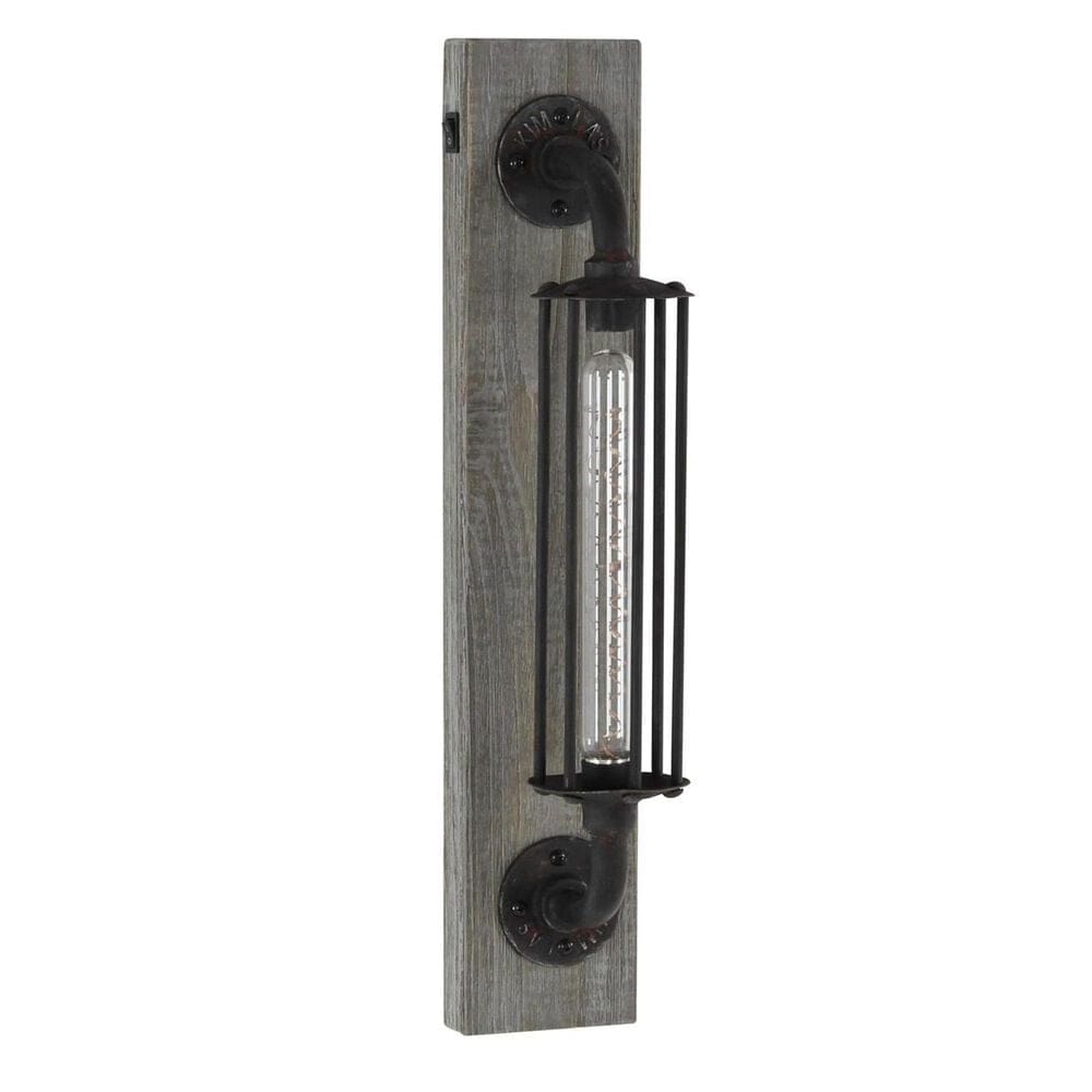 Maple and Jade Black Battery-Operated Geometric Wall Accent Lamp with Included Fixed LED Light, , large
