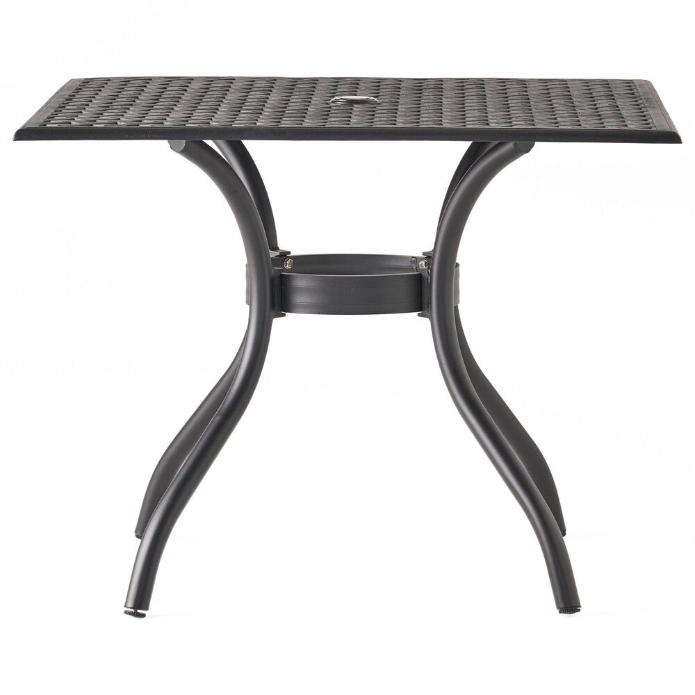 Hearth and Haven Cayman Outdoor Dining Table in Black - Table Only, , large