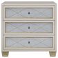 Century Avery 3-Drawer Nightstand in Pale, Neutral and Gold, , large