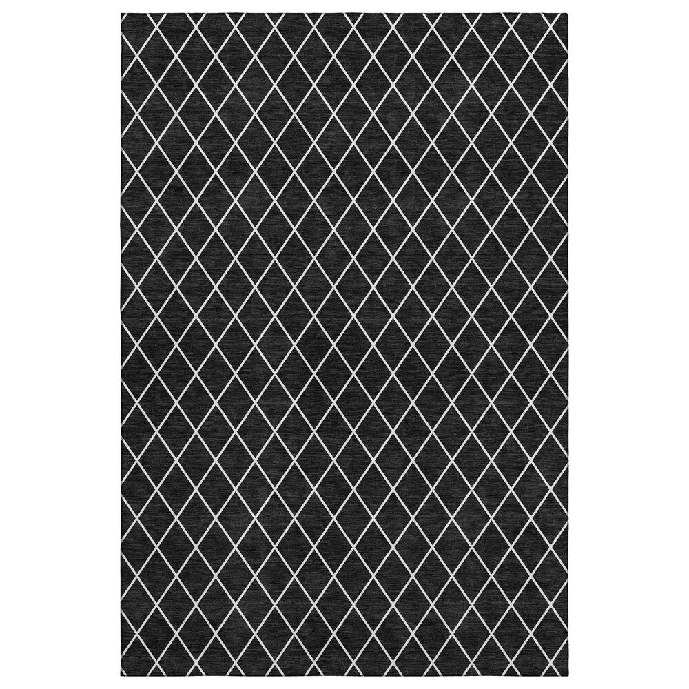 Dalyn Rug Company The Reserve TR15 Black 9" x 12" Indoor/Outdoor Area Rug, , large
