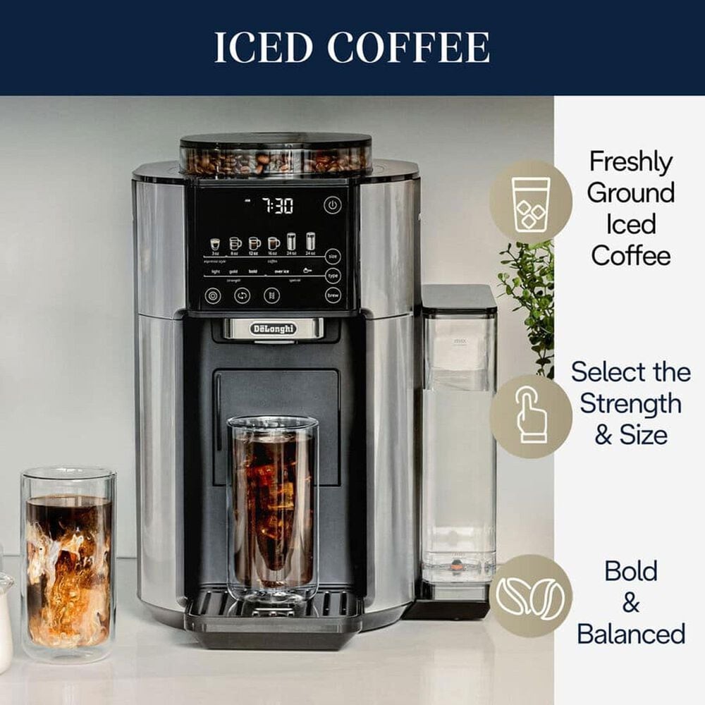 DeLonghi TrueBrew 8.8 Oz Drip Coffee Maker in Stainless Steel and Black, , large