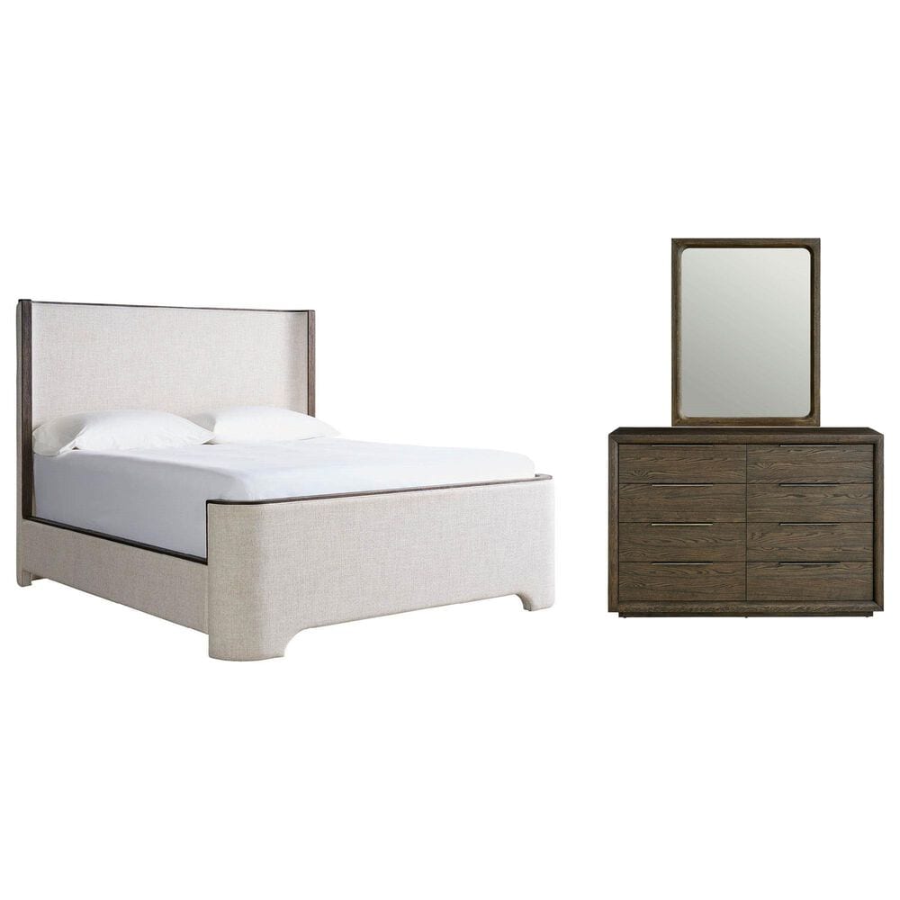 Furniture Worldwide Modern 3-Piece Queen Panel Bedroom Set in Sable, , large