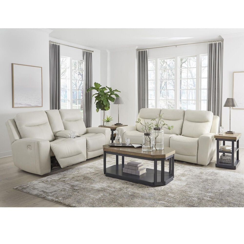 Ashley Mindanao Power Reclining Loveseat in Coconut, , large