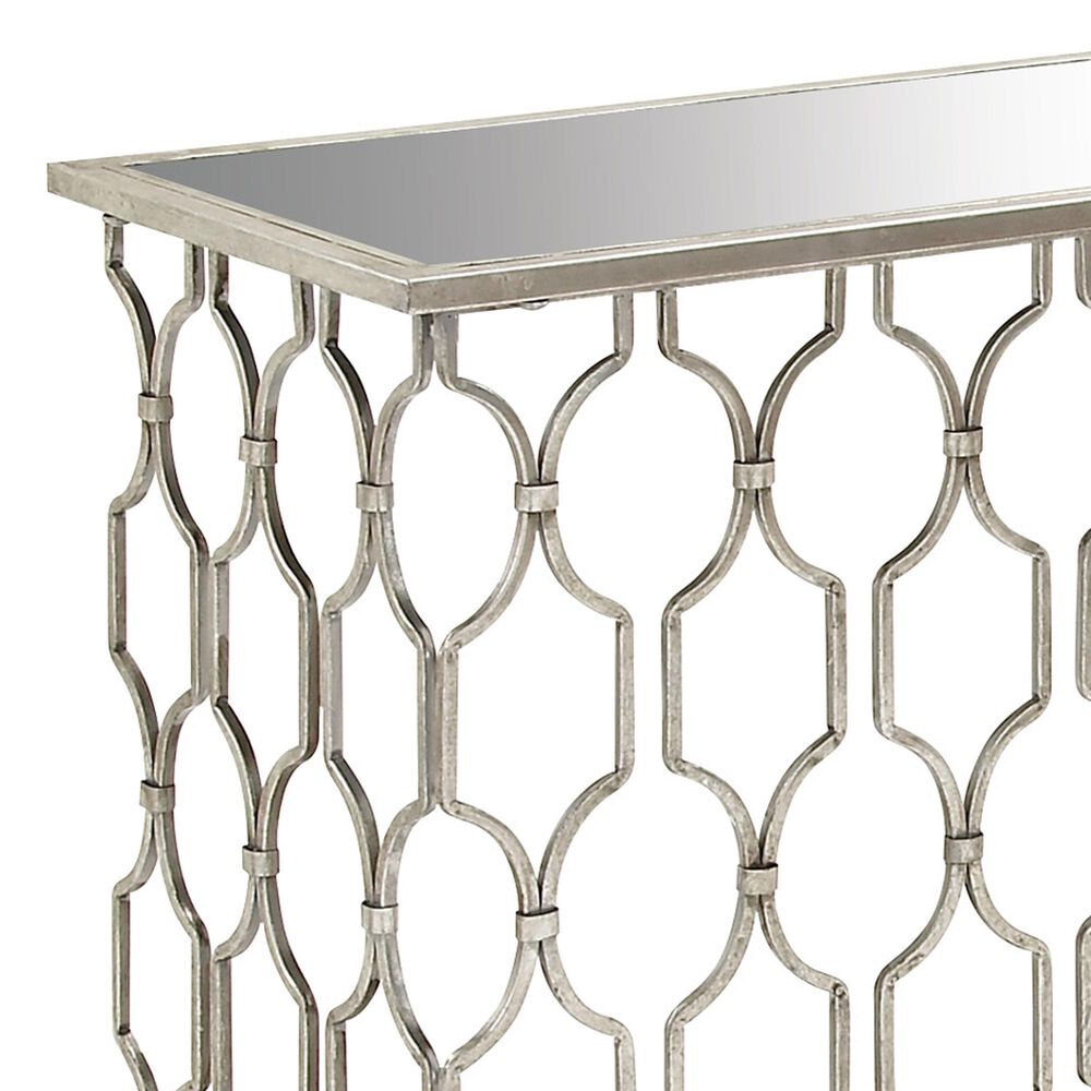 Maple and Jade Frame Console Table in Silver, , large