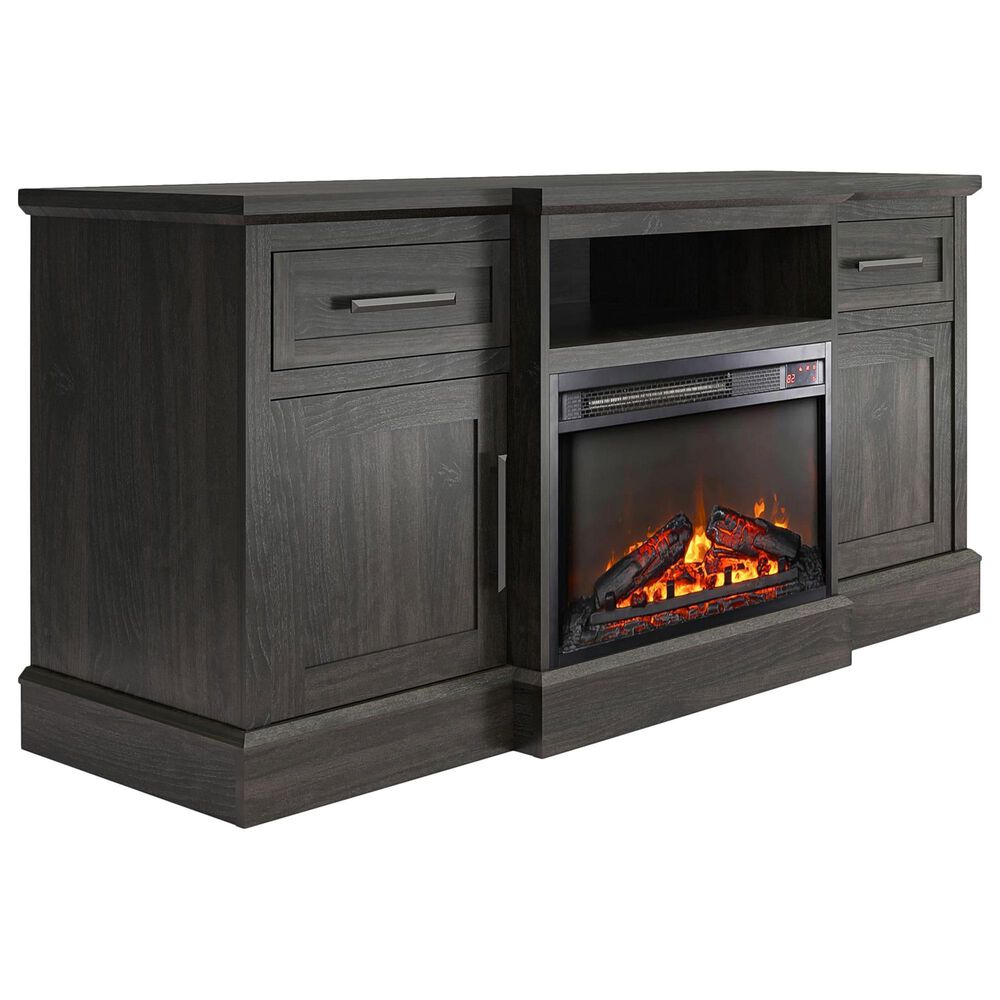 DHP Galloway 58 TV Stand with Electric Fireplace in Espresso | NFM