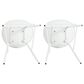 Hearth and Haven Gable Outdoor Barstool with Metal Frame in White (Set of 2), , large
