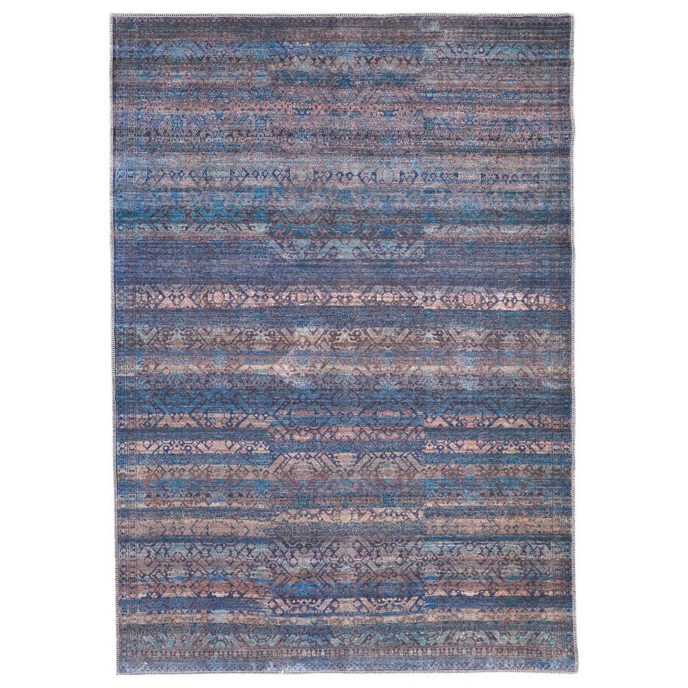 Feizy Voss 5"3" x 7"6" Blue and Green Area Rug, , large