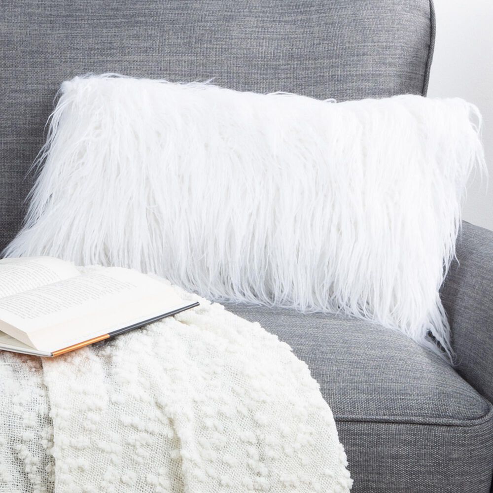 Timberlake 12&quot; x 20&quot; Lumbar Pillow in White &#40;Set of 2&#41;, , large