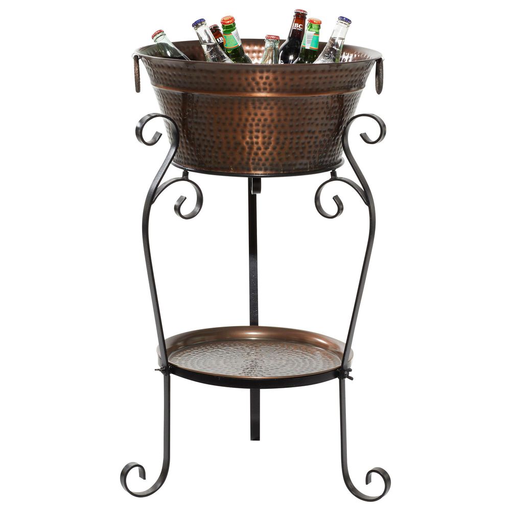 Maple and Jade Rustic Wine Holder in Copper, , large