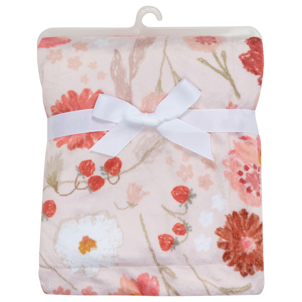 Lambs &amp; Ivy Flower Power Baby Blanket in Pink, , large