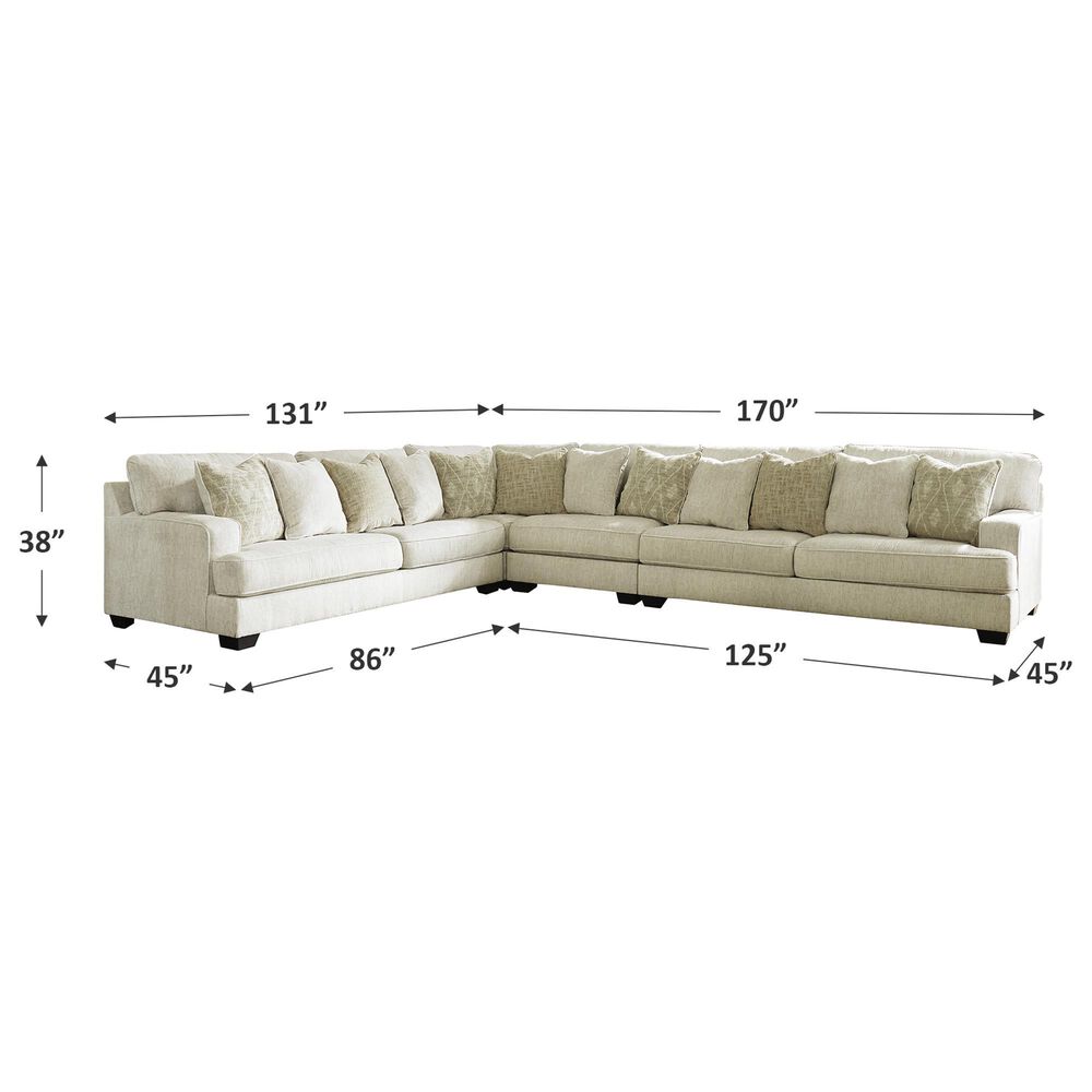 Signature Design by Ashley Rawcliffe 4-Piece Reversible L-Shaped Sectional Set in Parchment, , large