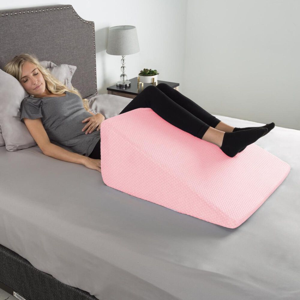 Timberlake Lavish Home High Wedge Memory Foam Pillow in Pink, , large