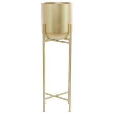 Maple and Jade 41" Dome Planter with Removable Stand in Satin Gold, , large