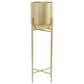 Maple and Jade 41" Dome Planter with Removable Stand in Satin Gold, , large