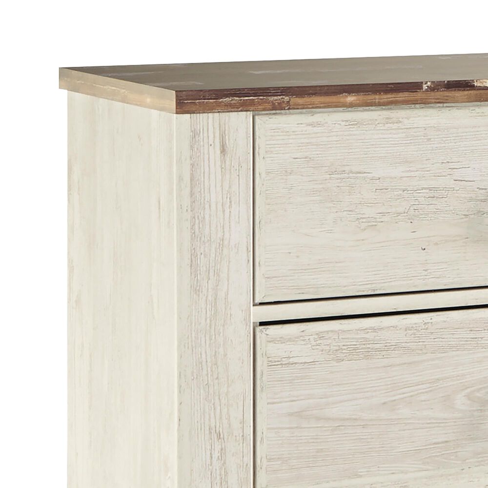 Ashley Willowton 6 Drawer Dresser in White Washed Finish, , large