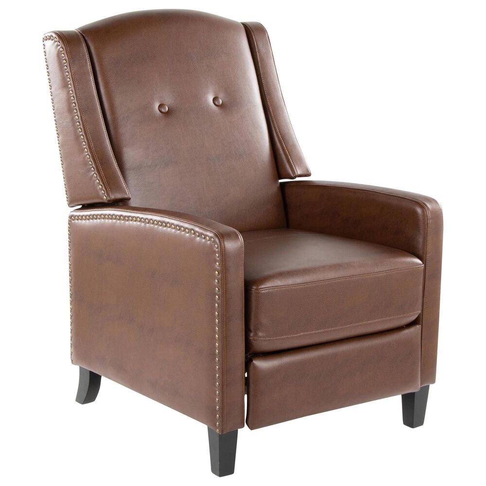 Lumisource Stanley Manual Recliner in Brown, , large
