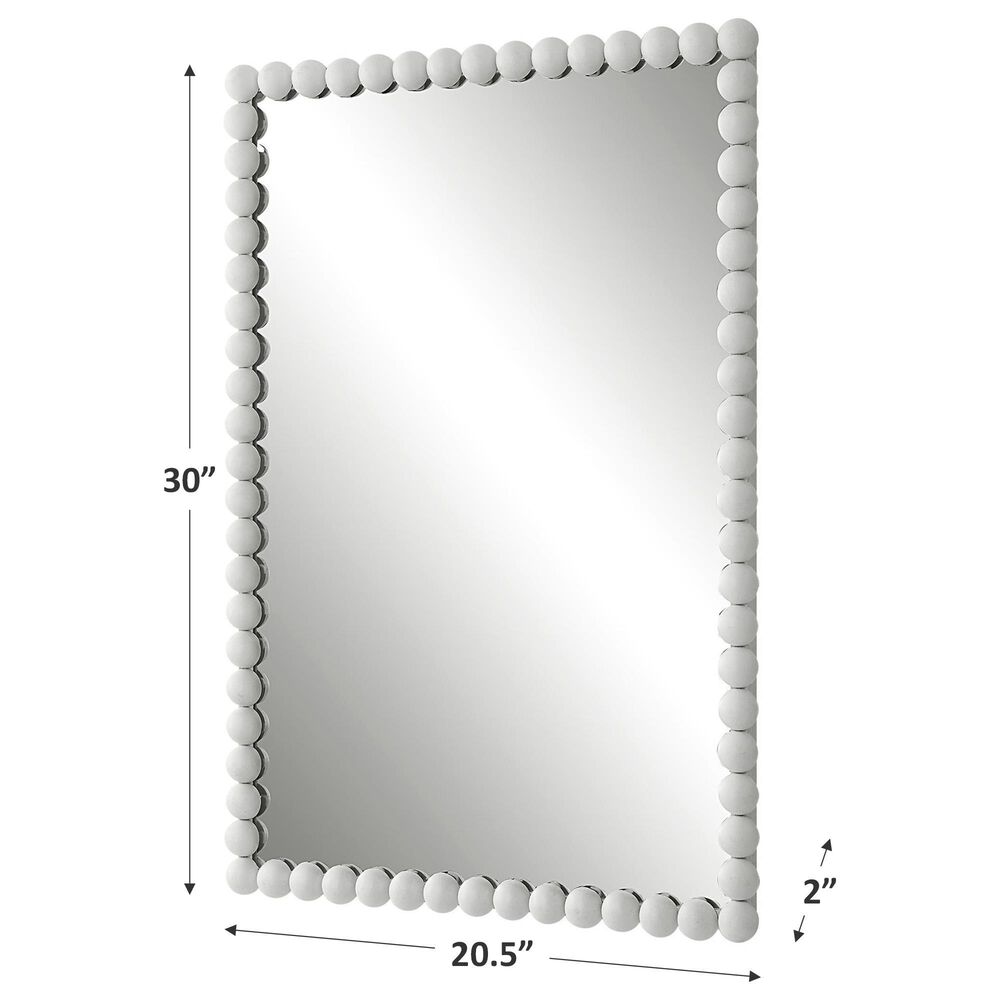 Uttermost Serna Vanity Mirror in Matte White, , large
