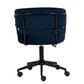 Linden Boulevard Portland Desk Chair with Navy Cushion in Black, , large