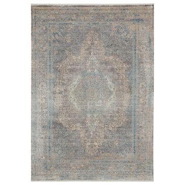 Nourison Starry Nights STN06 5" x 7" Cream and Blue Area Rug, , large