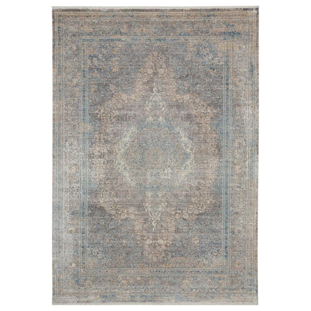 Nourison Starry Nights STN06 5" x 7" Cream and Blue Area Rug, , large