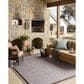 Loloi Easton Dove and Coffee 7"10" x 10" Indoor/Outdoor Area Rug, , large