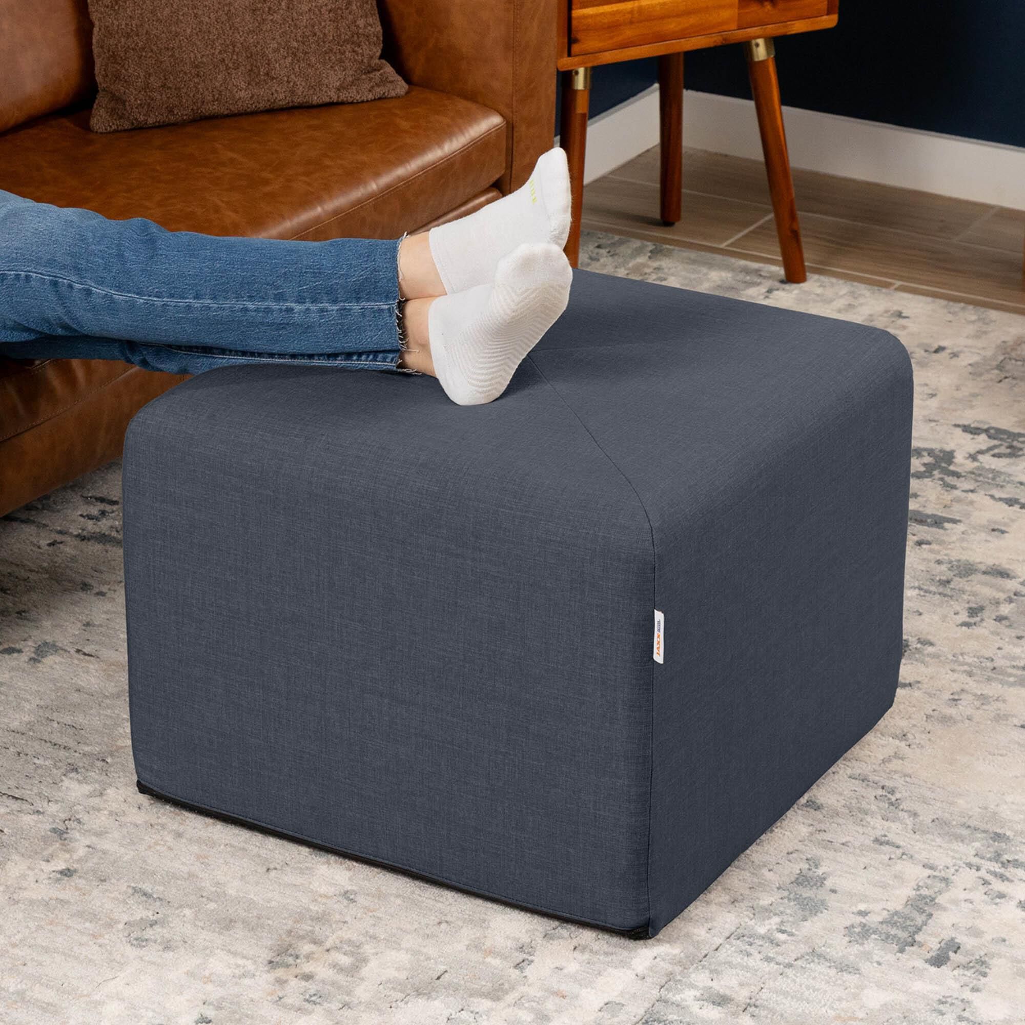 展示品■タイム＆スタイル■14.3万～■オットマン■スツール■ファブリック■ Jaxx Monroe Medium Ottoman in Denim