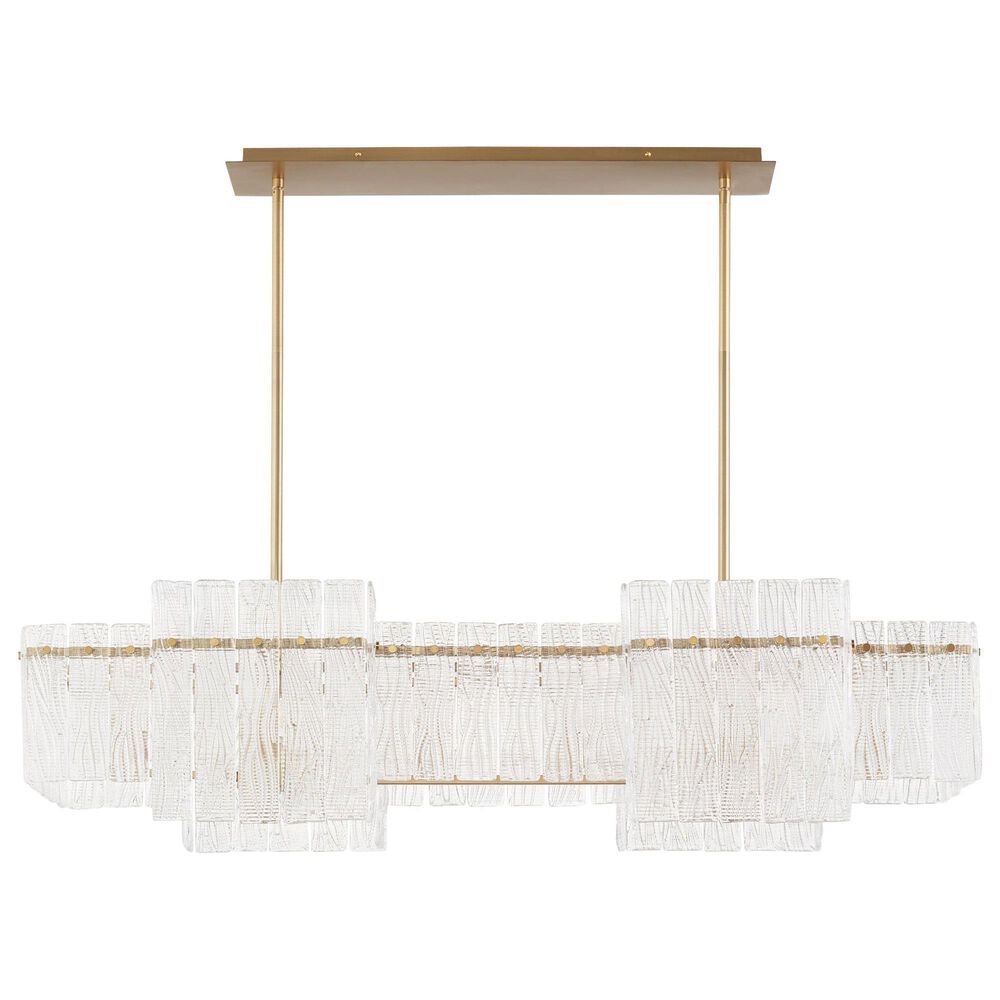 Cyan Othello Chandelier in Aged Brass, , large