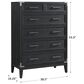 Hawthorne Furniture Laguna 5 Drawer Chest in Weathered Steel Slate, , large