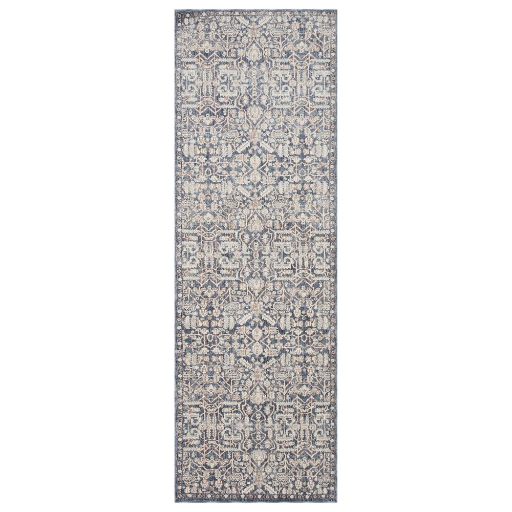 Amber Lewis x Loloi Zuma 2"7" x 10" Blue and Ivory Runner, , large