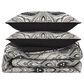 Royal Court Messina 3-Piece Full/Queen Comforter Set in Black, Grey and Silver, , large