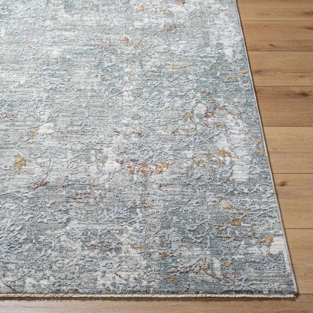 Surya Dresden DRE-2319 Medium Gray, Gray, White, Light Slate, Mustard and Rust 2&#39; x 2&#39;11&quot; Area Rug, , large