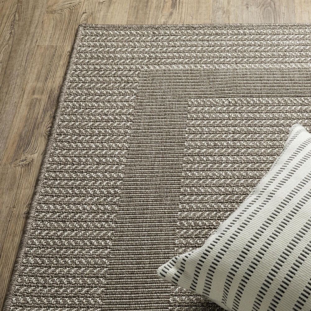 Oriental Weavers Caicos CA05A 7&#39;10&quot; x 10&#39; Grey Area Rug, , large