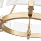 Golden Lighting Aenon 6-Light Wide Chandelier with Hammered Water Glass Shade in Brushed Champagne Bronze, , large