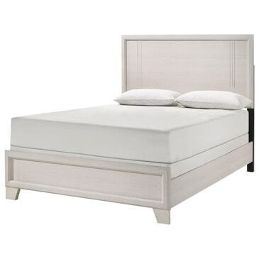 Crown Mark Charlie Full Panel Bed in White, , large