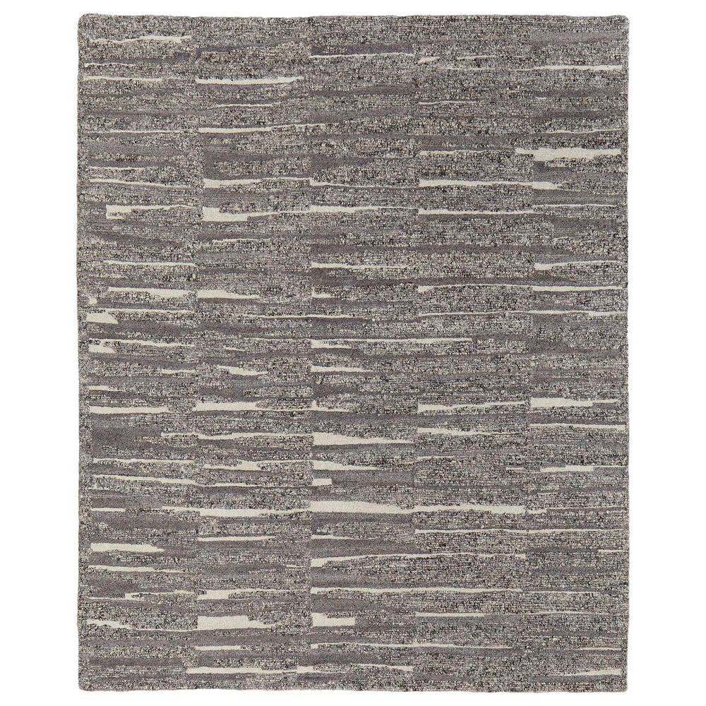 Feizy Navaro 2" x 3" Charcoal and Ivory Area Rug, , large