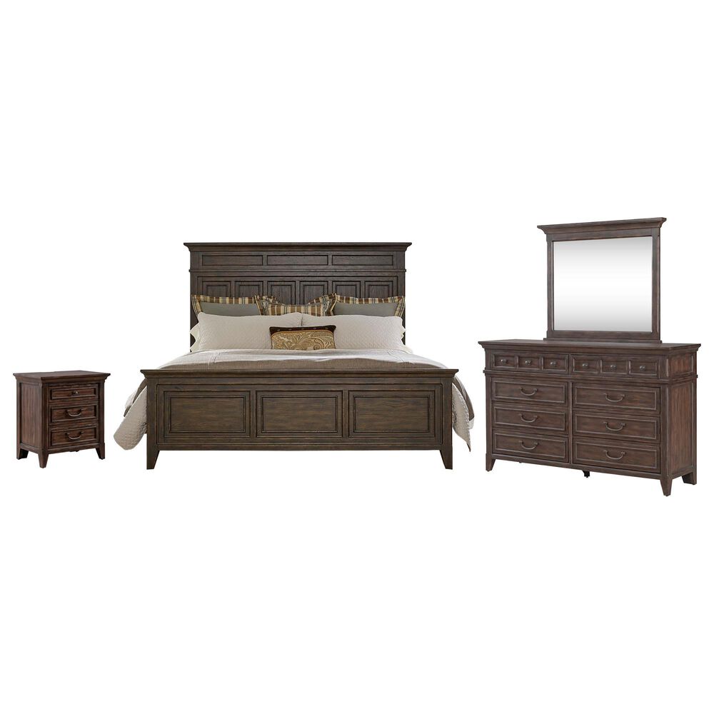Belle Furnishings Paradise Valley 4-Piece King Bedroom Set in Saddle Brown, , large