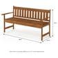 Noviland Patio Occasional Bench in Teak Oil, , large