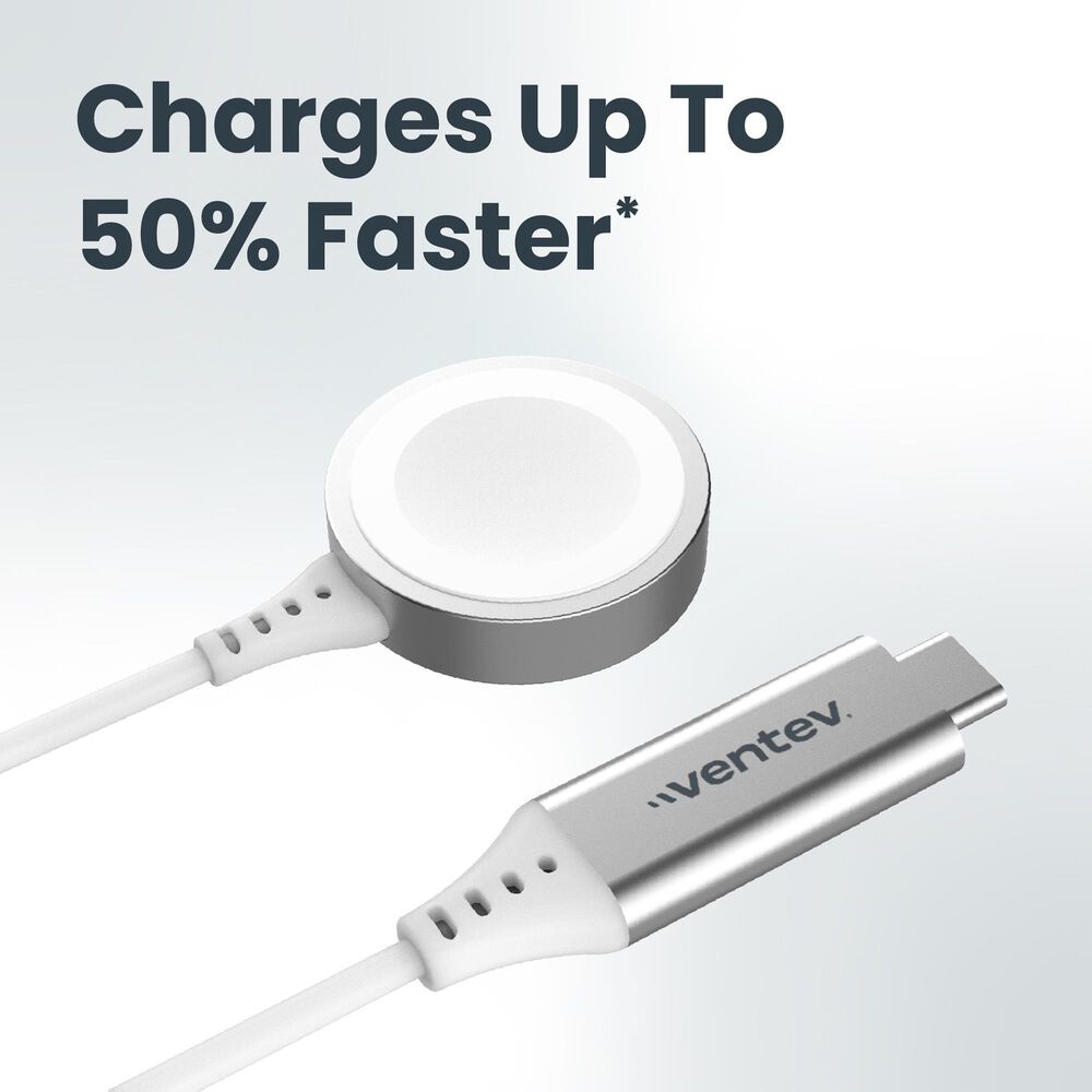 Ventev Ultrafast Wireless Charger for Apple Watch in White, , large